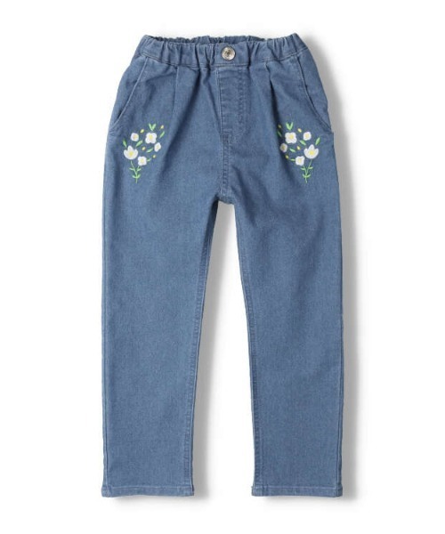 Moujonjon（ムージョンジョン）の「お花刺繍デニムパンツ（デニムパンツ・キッズ・ネイビー・130/140/90/110/120/100）」の15枚目の写真