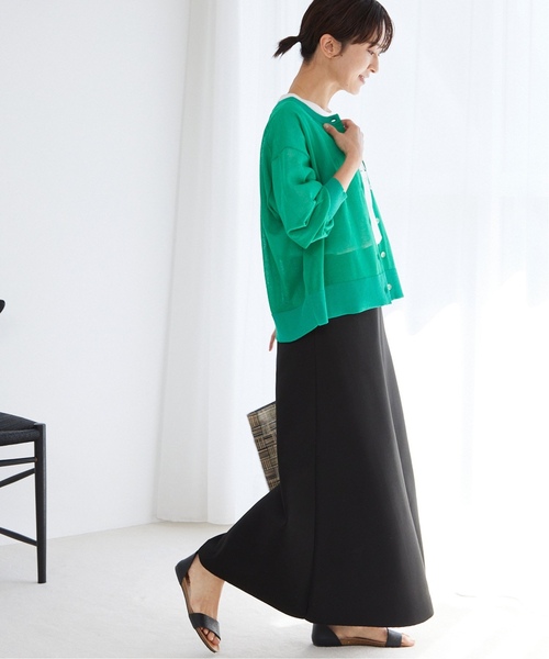 JOURNAL STANDARD relume（ジャーナルスタンダード　レリューム）の「《追加3》ウォッシャブルスポンジニットフレアスカート（スカート・レディース・チャコールグレー/ブラック・FREE）」の18枚目の写真