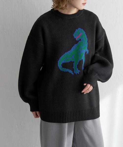 notch.（ノッチ）の「恐竜ジャガードニット（ニット/セーター）」 - WEAR