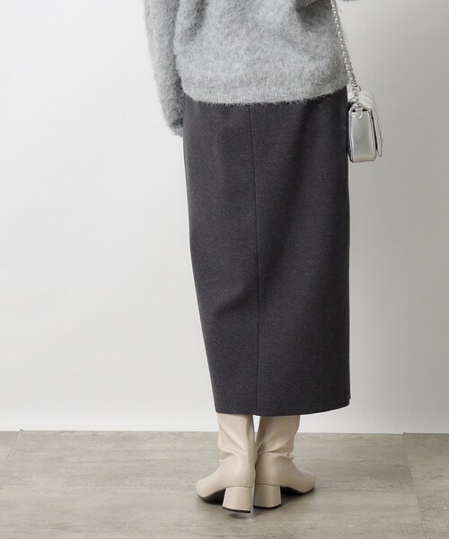 OPAQUE.CLIP（オペークドットクリップ）の「◆≪S-LLsize≫ ウールライク ジャージタイトスカート【洗濯機洗い可】（スカート・レディース・チャコールグレー/グレー/ナチュラル・40/38/42/36）」の6枚目の写真