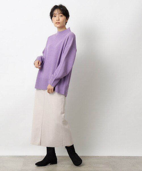 OPAQUE.CLIP（オペークドットクリップ）の「◆≪S-LLsize≫ ウールライク ジャージタイトスカート【洗濯機洗い可】（スカート・レディース・チャコールグレー/グレー/ナチュラル・40/38/42/36）」の8枚目の写真