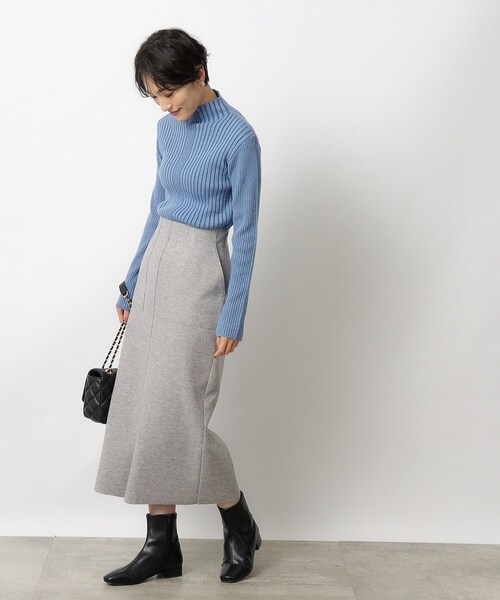 OPAQUE.CLIP（オペークドットクリップ）の「◆≪S-LLsize≫ ウールライク ジャージタイトスカート【洗濯機洗い可】（スカート・レディース・チャコールグレー/グレー/ナチュラル・40/38/42/36）」の10枚目の写真