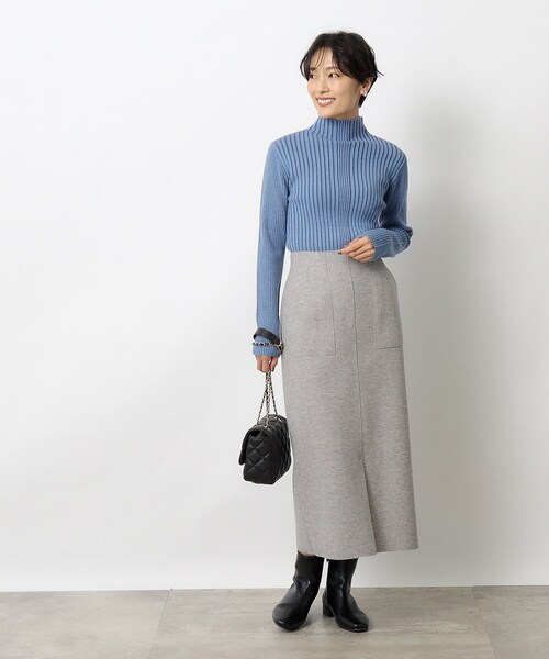 OPAQUE.CLIP（オペークドットクリップ）の「◆≪S-LLsize≫ ウールライク ジャージタイトスカート【洗濯機洗い可】（スカート・レディース・チャコールグレー/グレー/ナチュラル・40/38/42/36）」の11枚目の写真