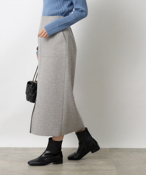 OPAQUE.CLIP（オペークドットクリップ）の「◆≪S-LLsize≫ ウールライク ジャージタイトスカート【洗濯機洗い可】（スカート・レディース・チャコールグレー/グレー/ナチュラル・40/38/42/36）」の12枚目の写真