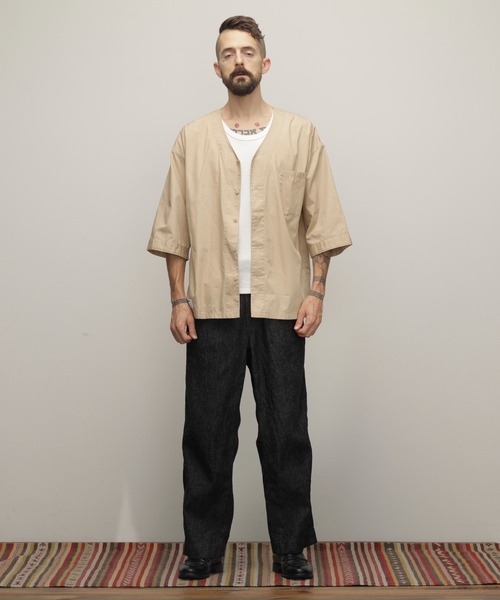 Schott(ショット)の「Schott/ショット/DABO SHIRT "DRAGON"/ダボシャツ "ドラゴン"(シャツ/ブラウス・メンズ・ベージュ/ホワイト・M/L/XL)」の16枚目の写真
