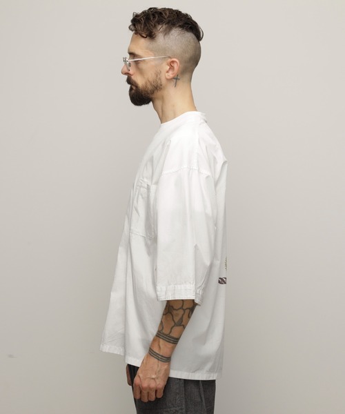 Schott(ショット)の「Schott/ショット/DABO SHIRT "DRAGON"/ダボシャツ "ドラゴン"(シャツ/ブラウス・メンズ・ベージュ/ホワイト・M/L/XL)」の7枚目の写真