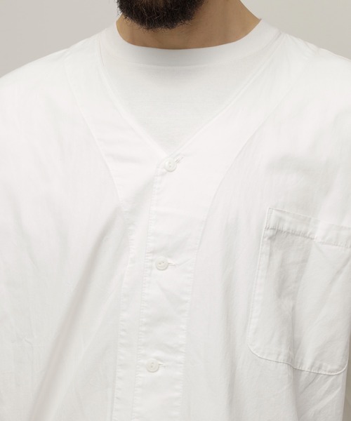 Schott(ショット)の「Schott/ショット/DABO SHIRT "DRAGON"/ダボシャツ "ドラゴン"(シャツ/ブラウス・メンズ・ベージュ/ホワイト・M/L/XL)」の9枚目の写真