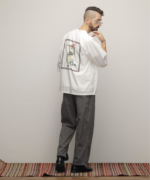 Schott(ショット)の「Schott/ショット/DABO SHIRT "DRAGON"/ダボシャツ "ドラゴン"(シャツ/ブラウス・メンズ・ベージュ/ホワイト・M/L/XL)」の13枚目の写真