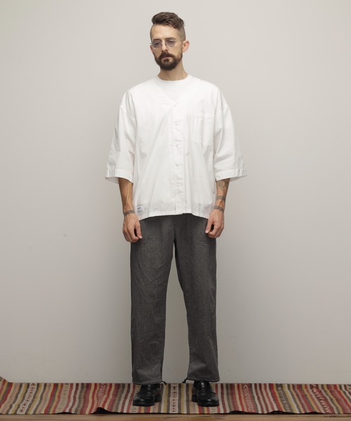 Schott(ショット)の「Schott/ショット/DABO SHIRT "DRAGON"/ダボシャツ "ドラゴン"(シャツ/ブラウス・メンズ・ベージュ/ホワイト・M/L/XL)」の14枚目の写真