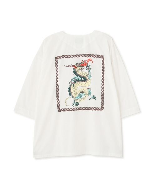 Schott(ショット)の「Schott/ショット/DABO SHIRT "DRAGON"/ダボシャツ "ドラゴン"(シャツ/ブラウス・メンズ・ベージュ/ホワイト・M/L/XL)」の21枚目の写真