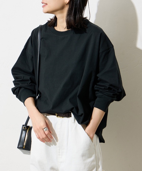 JOURNAL STANDARD（ジャーナルスタンダード）の「《追加4》タックスウェットシャツ（Tシャツ/カットソー・レディース・ホワイト/チャコールグレー/ブラック/アーミー/ブルー系その他・FREE）」の3枚目の写真