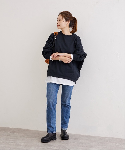 JOURNAL STANDARD（ジャーナルスタンダード）の「《追加4》タックスウェットシャツ（Tシャツ/カットソー・レディース・ホワイト/チャコールグレー/ブラック/アーミー/ブルー系その他・FREE）」の7枚目の写真