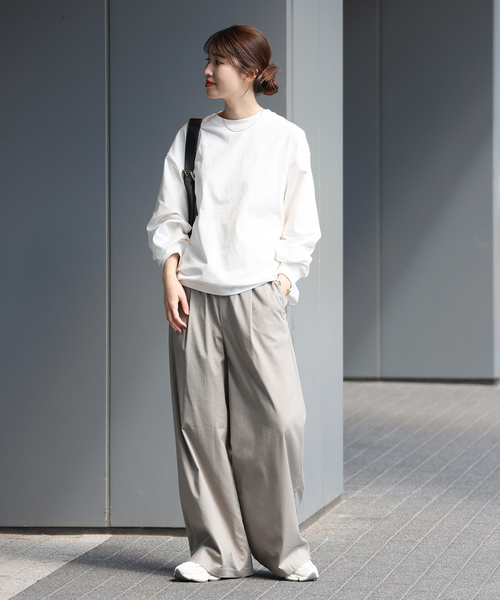 JOURNAL STANDARD（ジャーナルスタンダード）の「《追加4》タックスウェットシャツ（Tシャツ/カットソー・レディース・ホワイト/チャコールグレー/ブラック/アーミー/ブルー系その他・FREE）」の9枚目の写真