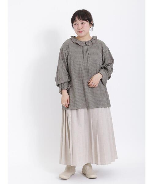 Samansa Mos2（サマンサ モスモス）の「柄アソートプリーツスカート（スカート・レディース・モカ/レッド/グリーン/ベージュ・F）」の12枚目の写真