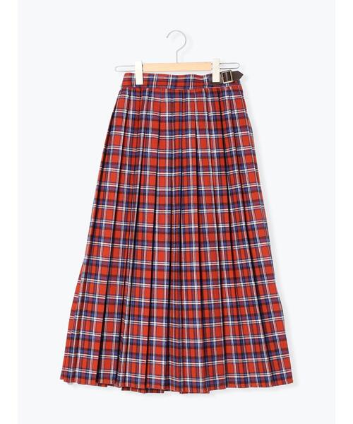 Samansa Mos2（サマンサ モスモス）の「柄アソートプリーツスカート（スカート・レディース・モカ/レッド/グリーン/ベージュ・F）」の8枚目の写真