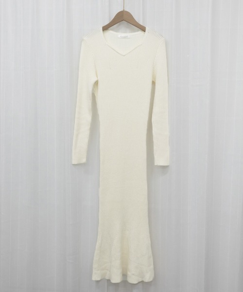Miniministore（ミニミニストア）の「ニットワンピース ロングマーメイドワンピ（ワンピース・レディース・アイボリー/ブラック・フリー）」の15枚目の写真