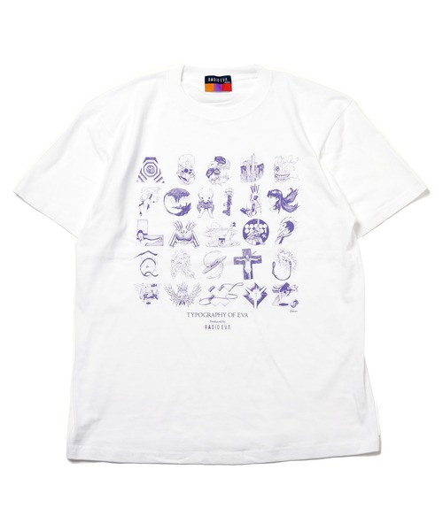 RADIO EVA(ラヂオエヴァ)の「RADIO EVA A101 TYPOGRAPHY OF EVA index T-Shirt β(Tシャツ/カットソー・メンズ・ブラック×ホワイト/ホワイト×パープル/ホワイト×ブラック/グレー×ホワイト・LARGE/X-LARGE/MEDIUM)」の2枚目の写真
