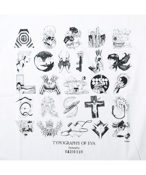 RADIO EVA(ラヂオエヴァ)の「RADIO EVA A101 TYPOGRAPHY OF EVA index T-Shirt β(Tシャツ/カットソー・メンズ・ブラック×ホワイト/ホワイト×パープル/ホワイト×ブラック/グレー×ホワイト・LARGE/X-LARGE/MEDIUM)」の6枚目の写真