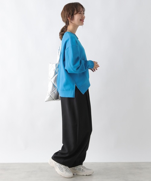 LEPSIM（レプシィム）の「裾ZIPダンボールプルオーバー　183627（Tシャツ/カットソー・レディース・ネイビー/オフホワイト/ブルー・FREE）」の5枚目の写真