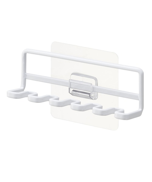 tower（タワー）の「tower(タワー) フィルムフック　歯ブラシホルダー５連（オーラルケア/歯磨きグッズ・レディース・ブラック/ホワイト・F）」の6枚目の写真