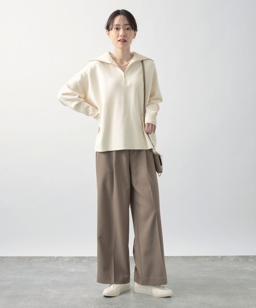 BARNYARDSTORM（バンヤードストーム）の「BARNYARDSTORM / ダブルクロス裏起毛ワイドパンツ【WEB限定サイズL】（スラックス・レディース・モカ/レッド/ブラック・0/1/2）」の21枚目の写真