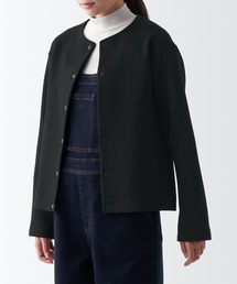 無印良品（ムジルシリョウヒン）の「婦人　二重編みクルーネックスウェットカーディガン（カーディガン/ボレロ・レディース）」