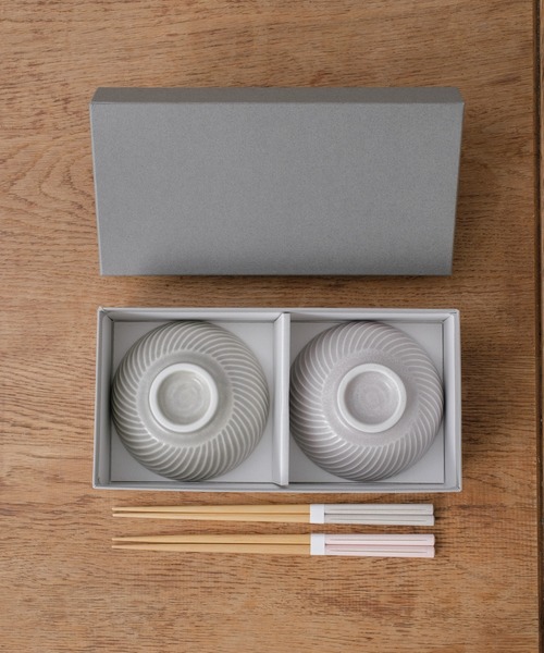 BIRTHDAY BAR（バースデイバー）の「ねじり削ぎ飯碗&箸 ペアセット（食器・レディース・その他・フリー）」の2枚目の写真