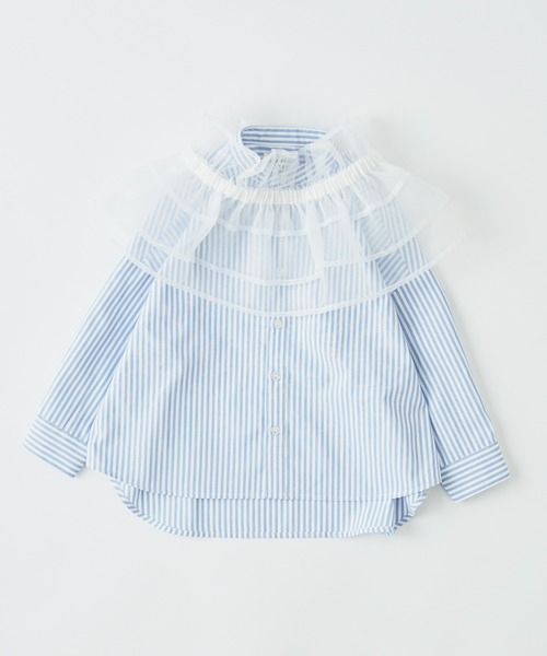 【CIAOPANIC】ホワイトフリルチュニック CIAOPANIC TYPY（チャオパニックティピー）の「【KIDS】フリル