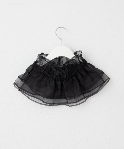 CIAOPANIC TYPY（チャオパニックティピー）の「楽々ゴム仕様ギャザー付けフリル（付け襟・キッズ・ホワイト/ブラック/イエロー・FREE）」の12枚目の写真