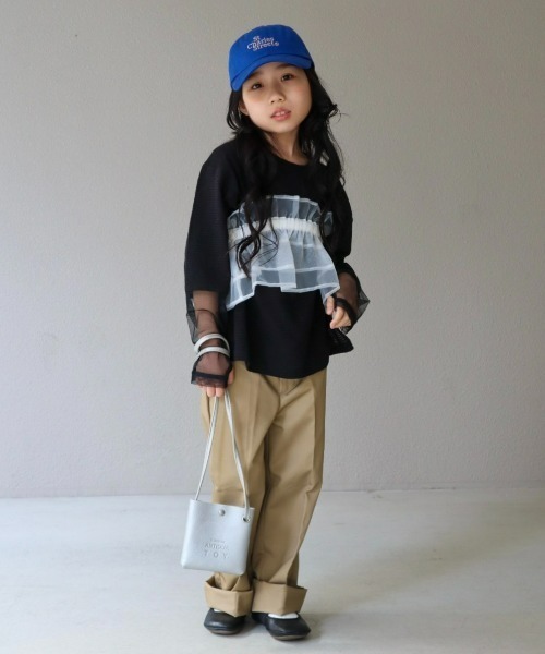 CIAOPANIC TYPY（チャオパニックティピー）の「楽々ゴム仕様ギャザー付けフリル（付け襟・キッズ・ホワイト/ブラック/イエロー・FREE）」の14枚目の写真