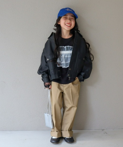 CIAOPANIC TYPY（チャオパニックティピー）の「楽々ゴム仕様ギャザー付けフリル（付け襟・キッズ・ホワイト/ブラック/イエロー・FREE）」の17枚目の写真