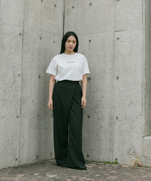 select MOCA（セレクトモカ）の「ロゴ刺繍Tシャツ（Tシャツ/カットソー・レディース・ネイビー/ブラック/オフホワイト・FREE）」の8枚目の写真