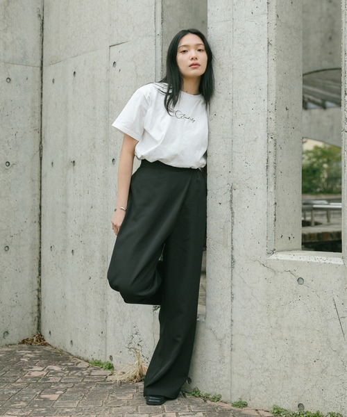 select MOCA（セレクトモカ）の「ロゴ刺繍Tシャツ（Tシャツ/カットソー・レディース・ネイビー/ブラック/オフホワイト・FREE）」の12枚目の写真