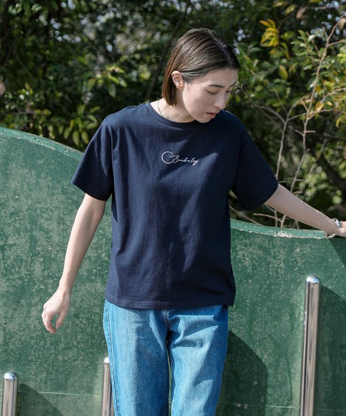 select MOCA（セレクトモカ）の「ロゴ刺繍Tシャツ（Tシャツ/カットソー・レディース・ネイビー/ブラック/オフホワイト・FREE）」の16枚目の写真
