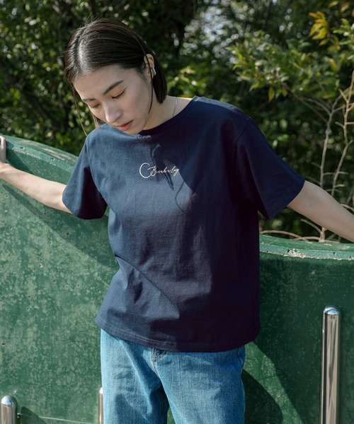 select MOCA（セレクトモカ）の「ロゴ刺繍Tシャツ（Tシャツ/カットソー・レディース・ネイビー/ブラック/オフホワイト・FREE）」の19枚目の写真