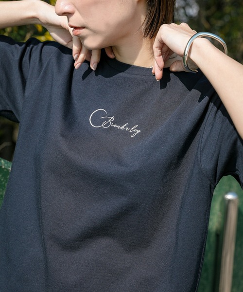 select MOCA（セレクトモカ）の「ロゴ刺繍Tシャツ（Tシャツ/カットソー・レディース・ネイビー/ブラック/オフホワイト・FREE）」の15枚目の写真