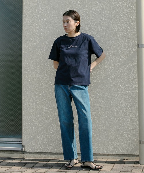 select MOCA（セレクトモカ）の「ロゴ刺繍Tシャツ（Tシャツ/カットソー・レディース・ネイビー/ブラック/オフホワイト・FREE）」の20枚目の写真