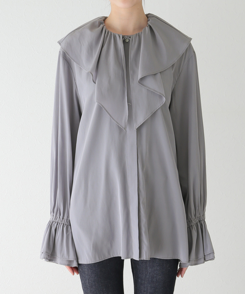 JOURNAL STANDARD カッセンラッフルカラーブラウス 長袖シャツ 23AW ブラック ジャーナルスタンダード 5-0204M 248405 JOURNAL STANDARD（ジャーナルスタンダード）の「カッセン