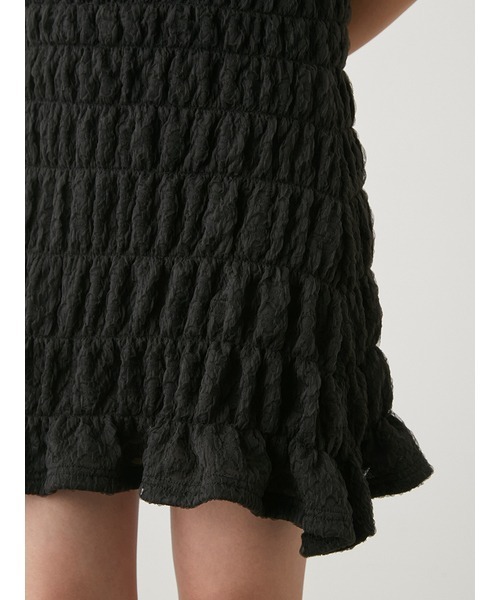 SNIDEL（スナイデル）の「シャーリングミニスカート（スカート・レディース・ライトブルー/アイボリー/ブラック・1/0）」の8枚目の写真