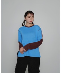 Enewd nina | bicolor line rib tops(Tシャツ/カットソー)