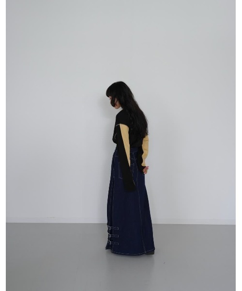 Enewd nina(エニュードニーナ)の「【ZOZO限定】バイカラー ライン リブ トップス ロンT カットソー ツートーン(Tシャツ/カットソー・レディース・アイボリー/ブルー/ブラック・FREE)」の22枚目の写真