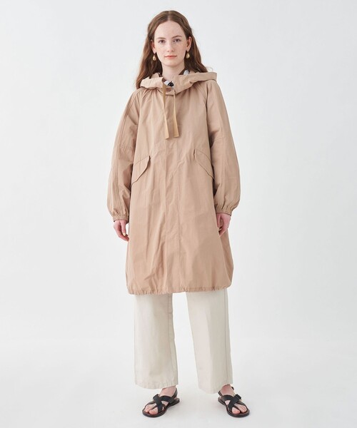 MACPHEE（マカフィー）の「ポリエステルコットンメモリークロス モッズコート（モッズコート・レディース・ブラック/ベージュ・36）」の4枚目の写真