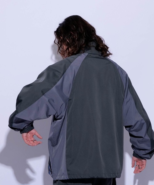 re_k by JUNRED（レクバイジュンレッド）の「re_k by JUNRED / バイカラーウーブントラックジャケット（ナイロンジャケット・メンズ・ベージュ系その他/チャコールグレー/ブラック・S/M/L）」の10枚目の写真