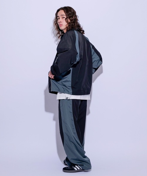 re_k by JUNRED（レクバイジュンレッド）の「re_k by JUNRED / バイカラーウーブントラックジャケット（ナイロンジャケット・メンズ・ベージュ系その他/チャコールグレー/ブラック・S/M/L）」の16枚目の写真