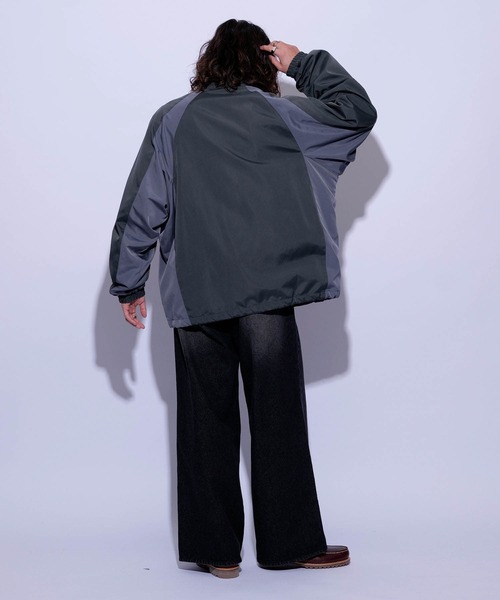 re_k by JUNRED（レクバイジュンレッド）の「re_k by JUNRED / バイカラーウーブントラックジャケット（ナイロンジャケット・メンズ・ベージュ系その他/チャコールグレー/ブラック・S/M/L）」の21枚目の写真