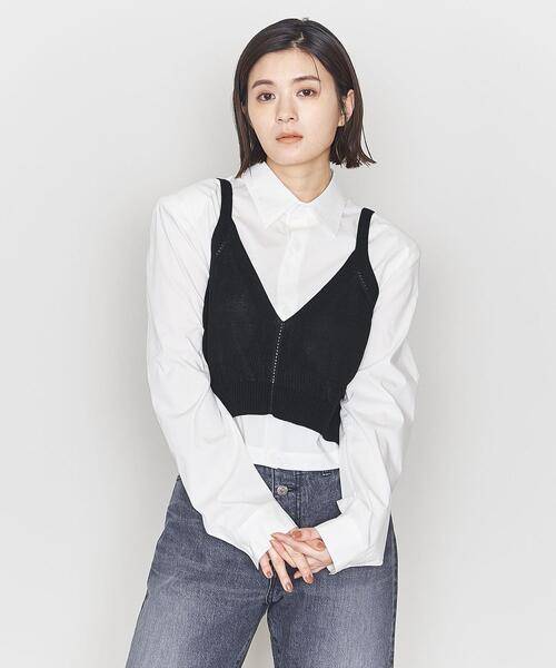 ASTRAET（アストラット）の「＜ASTRAET＞リブ アイレット ニットキャミソール（キャミソール・レディース・ホワイト/ブラック・FREE）」の11枚目の写真