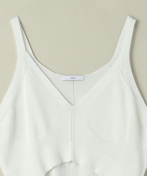ASTRAET（アストラット）の「＜ASTRAET＞リブ アイレット ニットキャミソール（キャミソール・レディース・ホワイト/ブラック・FREE）」の21枚目の写真