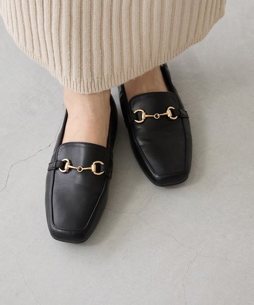 menue（メヌエ）の「freely(フリーリー) 幅広4E ローファー - 晴雨兼用 -（ローファー・レディース・ブラック/アイボリー/ブラック系その他/ダークベージュ・22.0cm/22.5cm/23.0cm/23.5cm/24.0cm/24.5cm/25.0cm/25.5cm/26.0cm）」の3枚目の写真