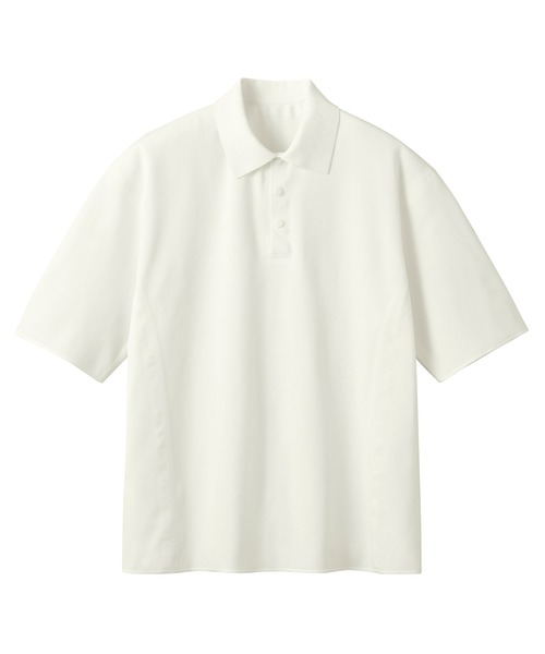 DESCENTE ALLTERRAIN（デサント　オルテライン）の「【ALLTERRAIN】フュージョンニット ポロシャツ（ポロシャツ・メンズ・ホワイト系その他/ブラック・L/XL/S/M）」の2枚目の写真