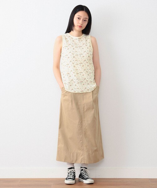 BEAMS BOY(ビームスボーイ)の「BEAMS BOY / フラワー サーマル ノースリーブ(タンクトップ・レディース・イエロー/オフホワイト・ONE SIZE)」の13枚目の写真